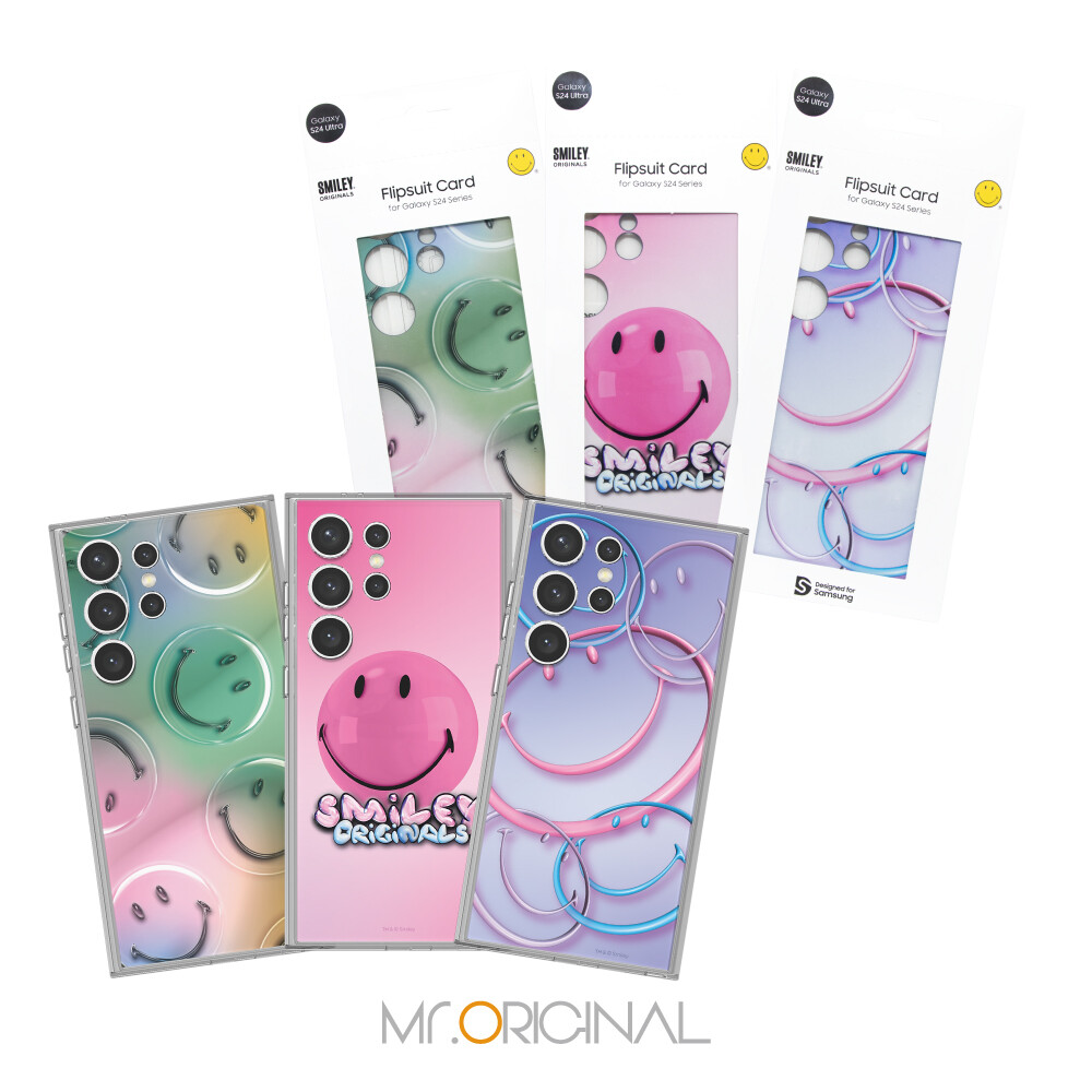 Original Samsung Official Smiley Flipsuit Card for Galaxy S24 Ultra【TOS928】