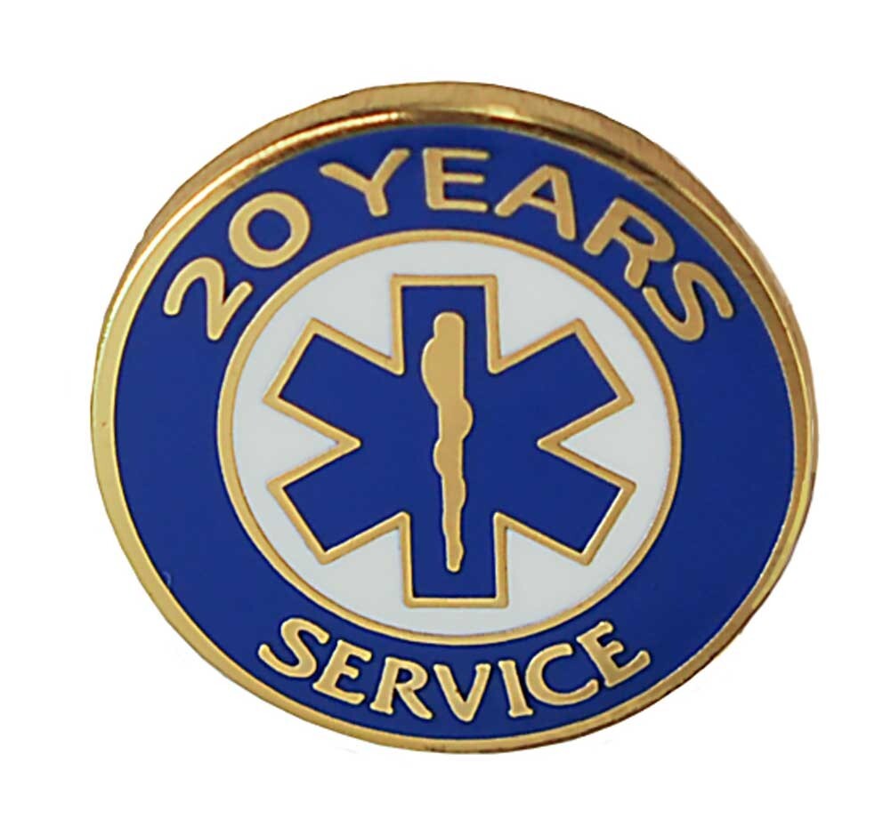 20 year EMS Years of Service Pin - Set of 5