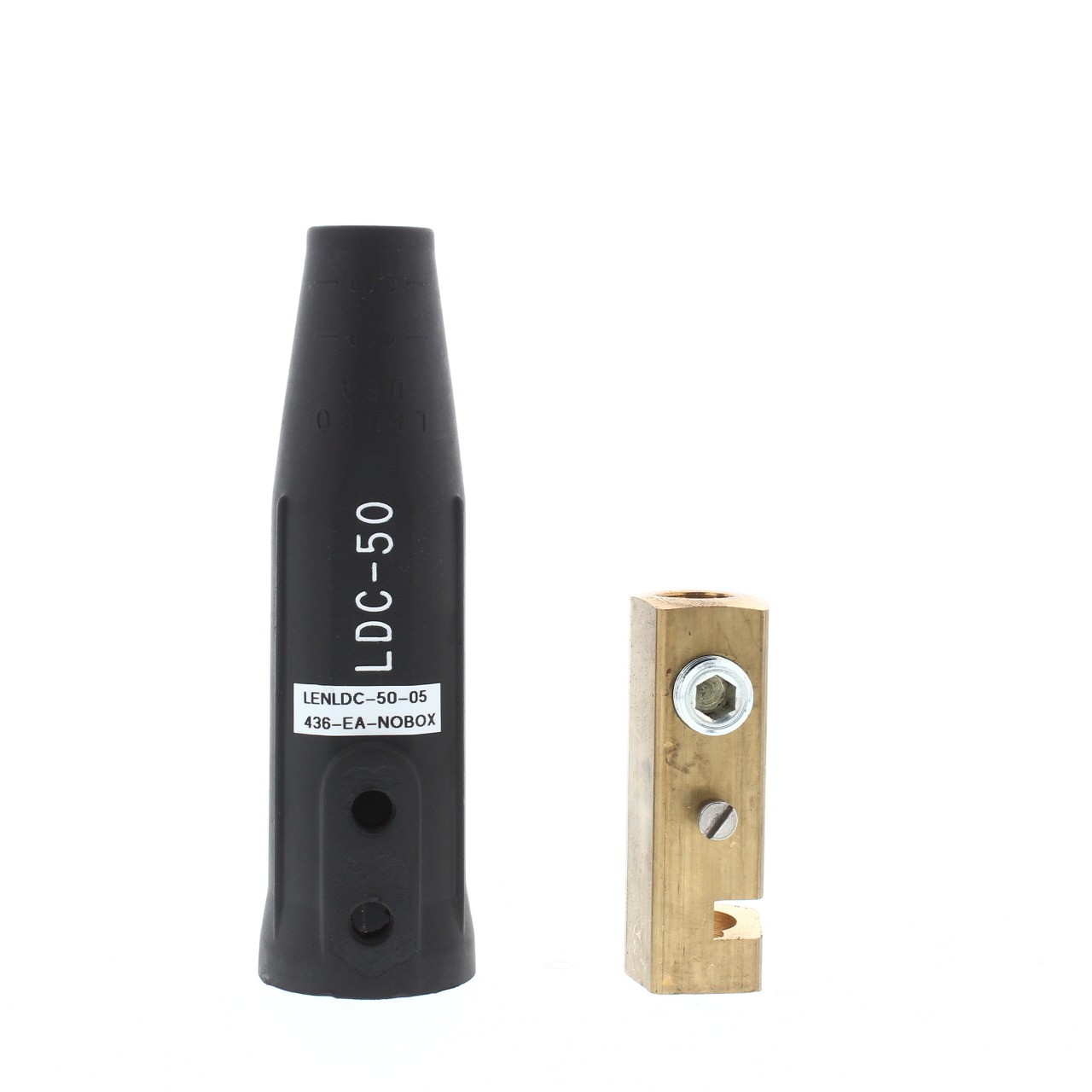 Lenco 1 Series #4 1/0 Black Single Set Screw Dinse Connector Female LDC-50-05436