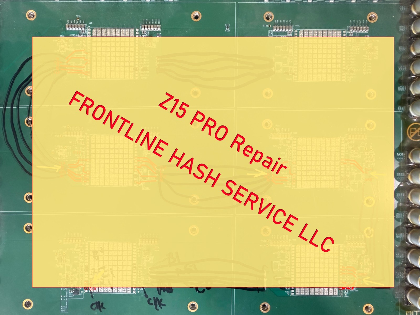 Bitmain Z15 Pro Miner hashboard repair - by Frontline Hash Service LLC