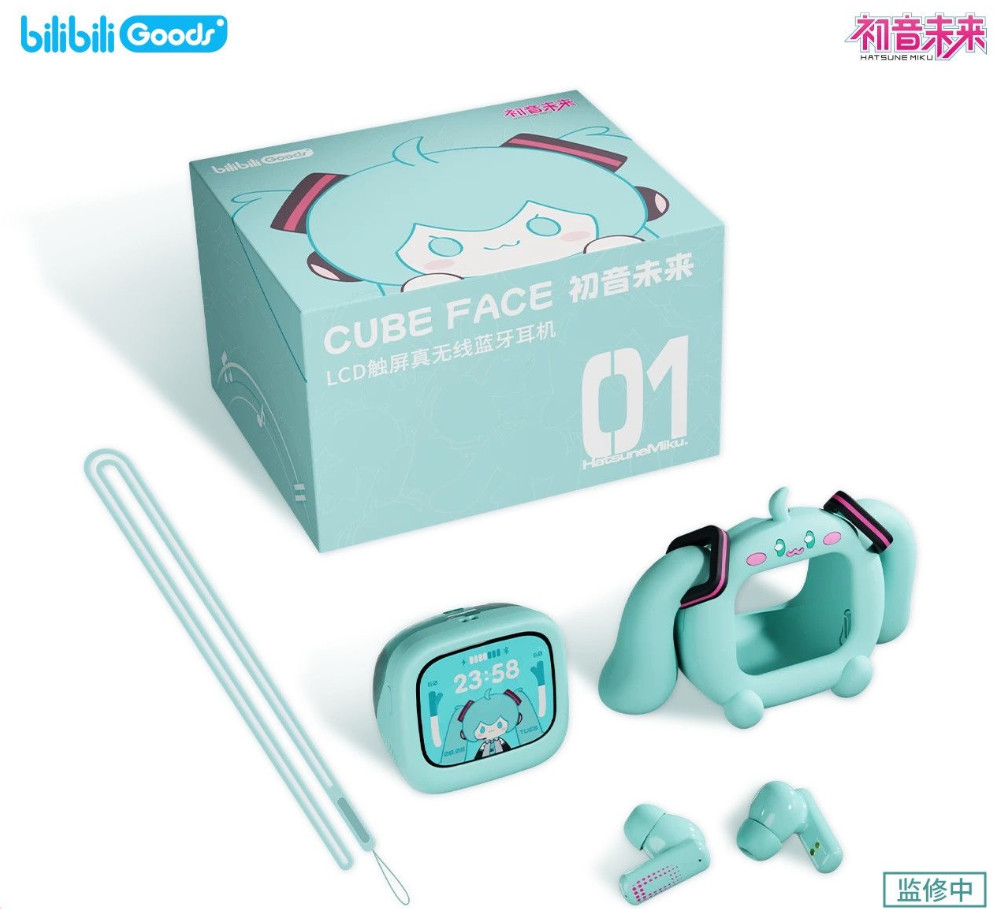Anime Hatsune Miku LCD Bluetooth Headphones Touch Screen Android Hatsune Earbuds