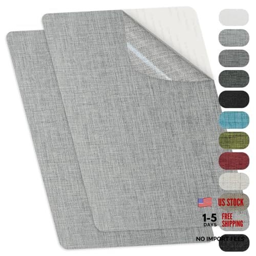 Self-Adhesive Fabric Repair Patches, Large Size 8X11 inch Linen Furniture Grey
