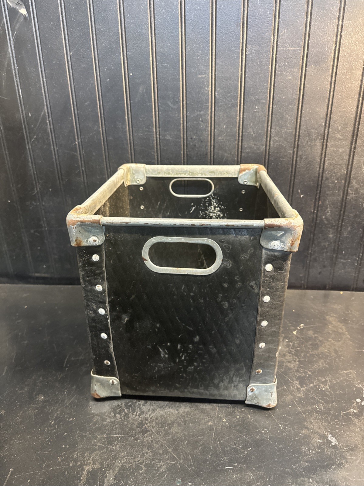NVF Industrial Factory Kennett STACKABLE Vulcanized Fiber Storage Bin 10inx10in