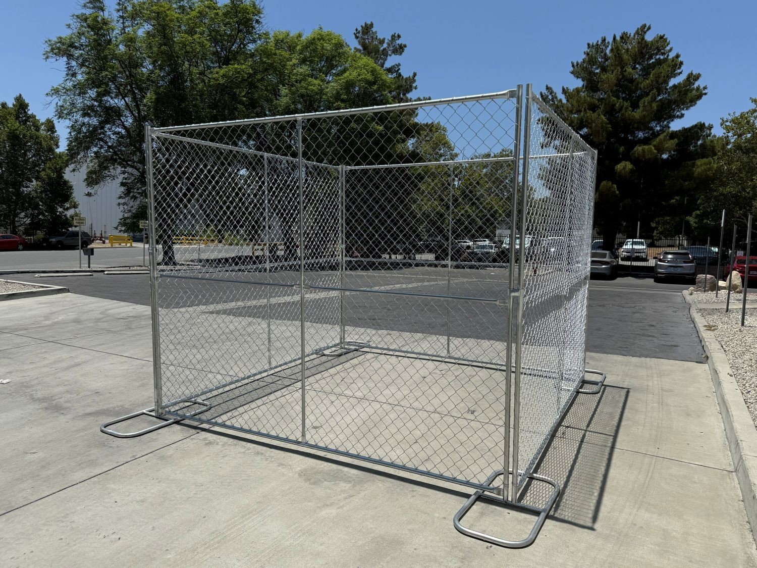 8 ft Temporary Chain Link Fence Panel (Galvanized) - 10 QTY