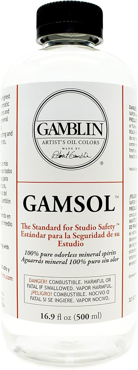 Artists' Grade Gamsol Oil Color Size: 16.9 oz Ounce (Pack of 1), Clear