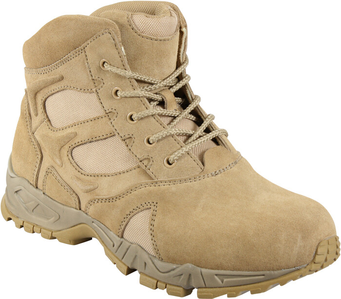 Rothco Desert Tan Military Forced Entry Deployment Combat Tactical 6 Inch Boots