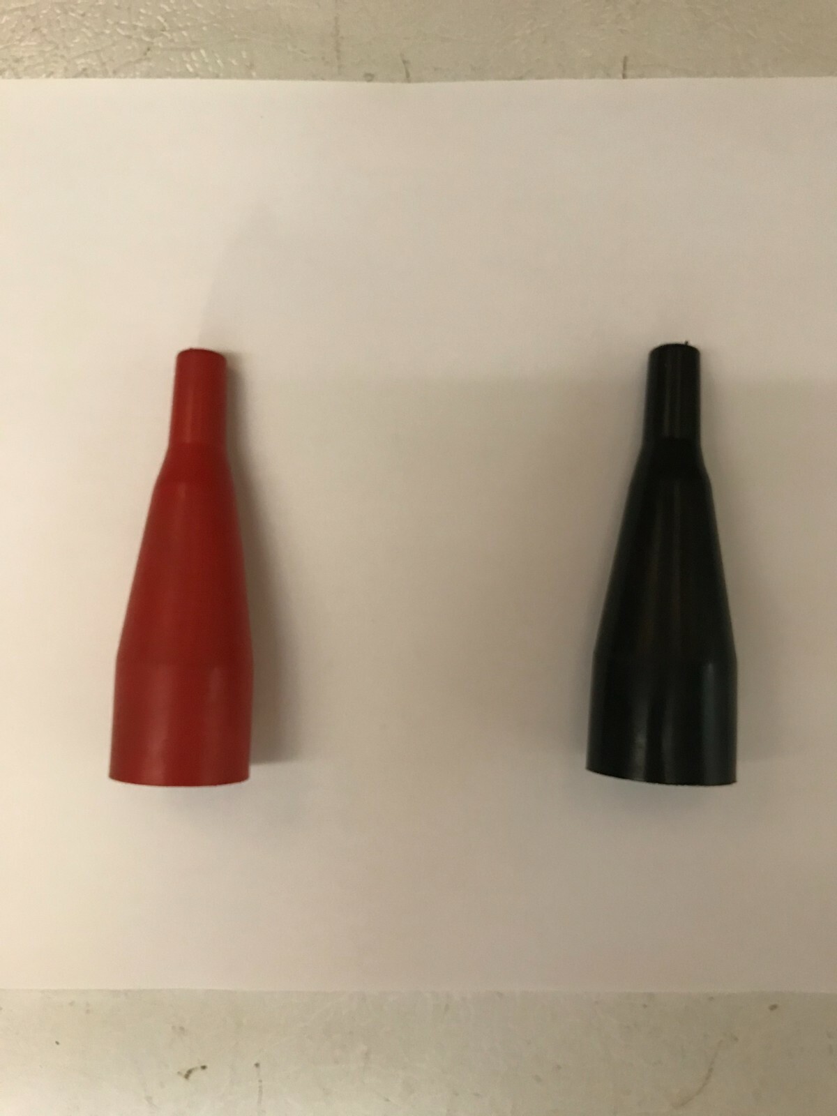 Strain Relief cord boot 4" long , 1" dia cord end, 0.25" dia wire end