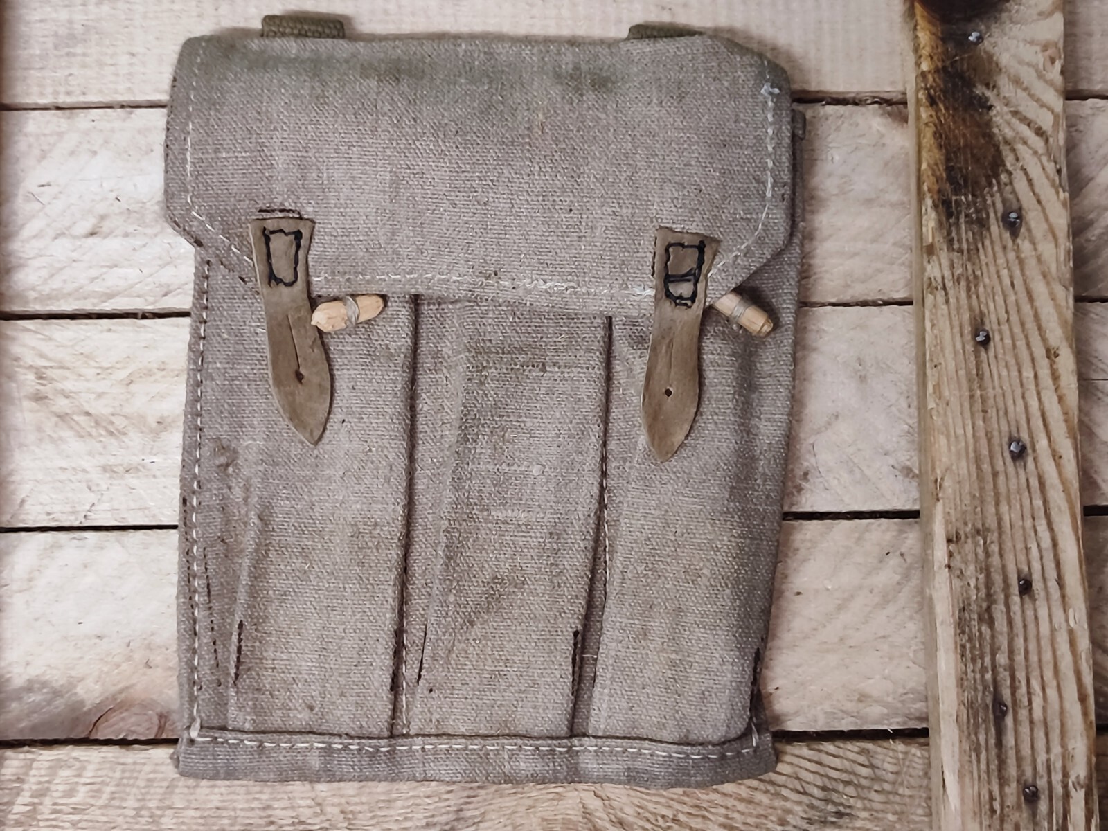 Original Soviet  pouch 3 pocket pouch Vintage Waist Bag USSR Army. New