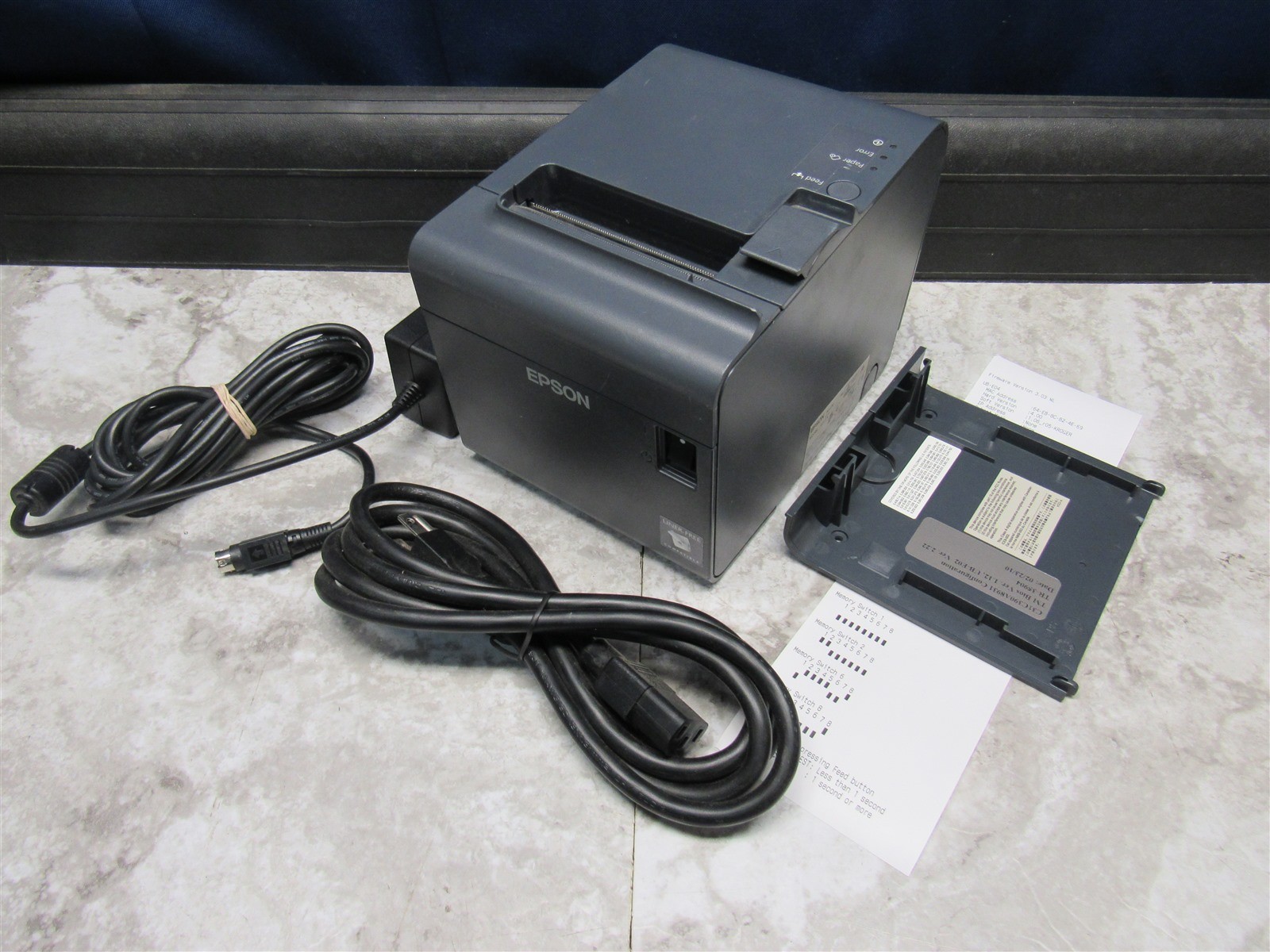 EPSON TM-L90 POS THERMAL RECEIPT PRINTER M313A - GRAY + PWR SUPPLY