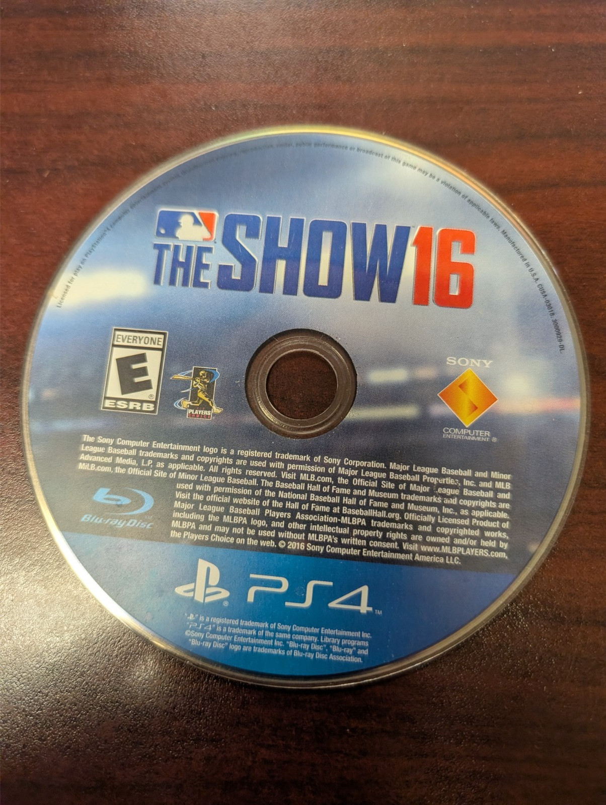 MLB: The Show 16 (Sony PlayStation 4 PS4, 2016) NO TRACKING - DISC ONLY 6856