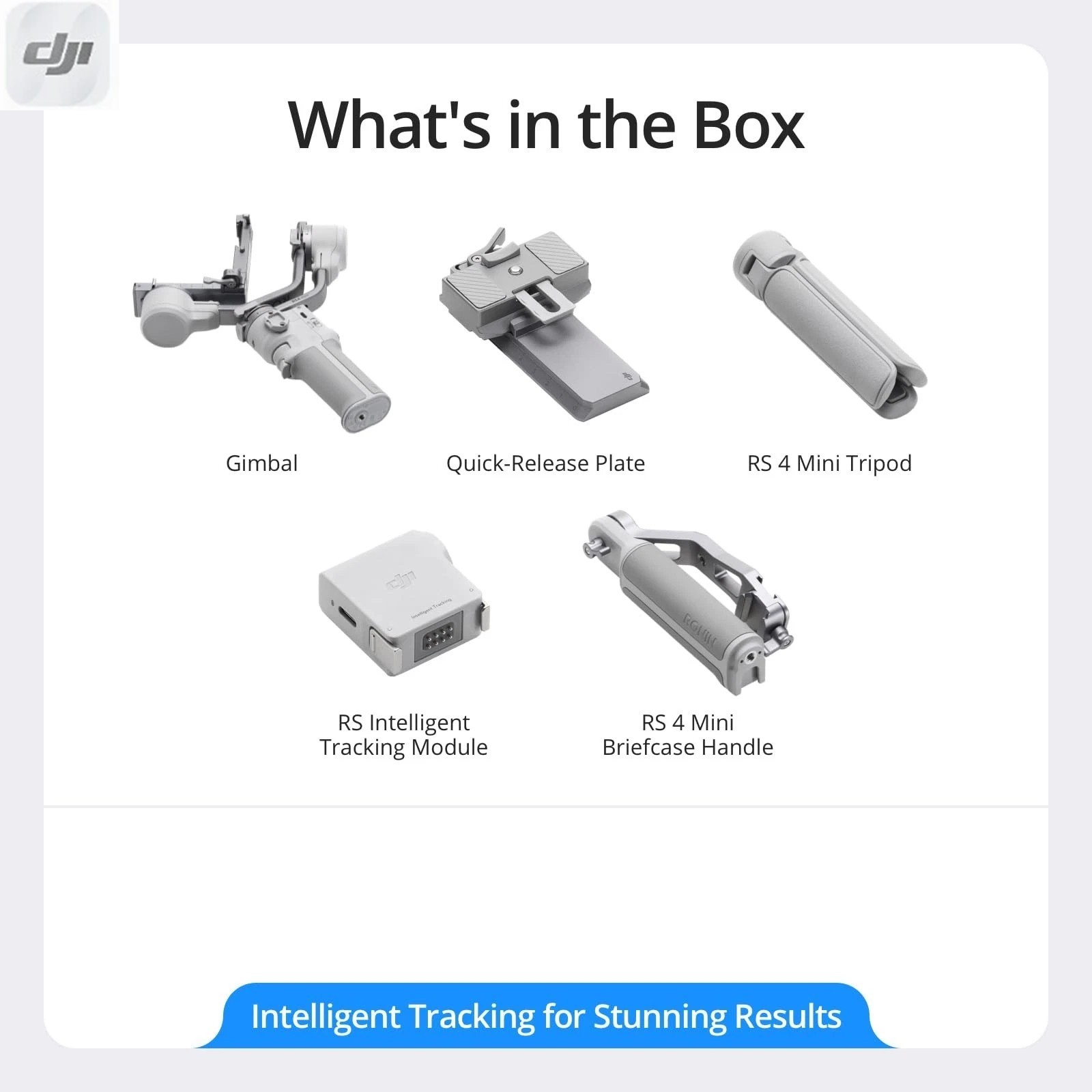 DJI RS4 Mini Combo, Gimbal Stabilizer for Camera, Intelligent Tracking