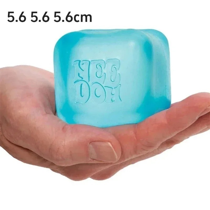 Nee Doh Nice Cube - Super Solid Squish! (Blue) - Brand New/Factory Sealed!