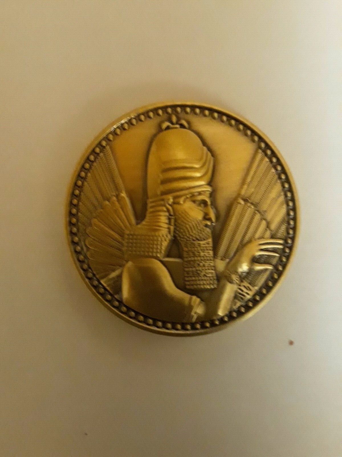 Anunnaki Gods Coin Token, Solid Brass Alloy, 1 1/2"