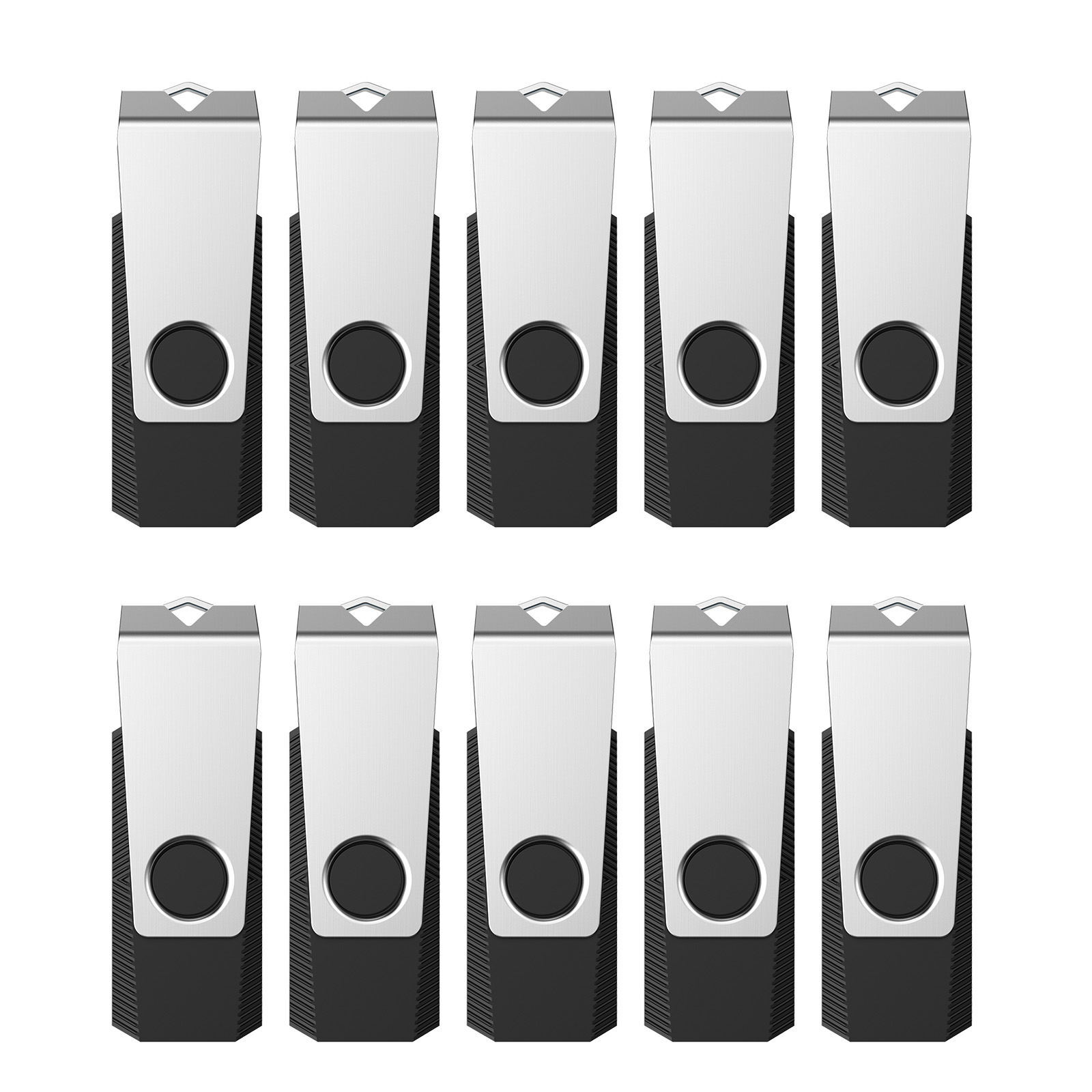 Wholesale 8GB USB2.0 10pcs Metal Swivel Memory Stick Thumb Drive External Drive