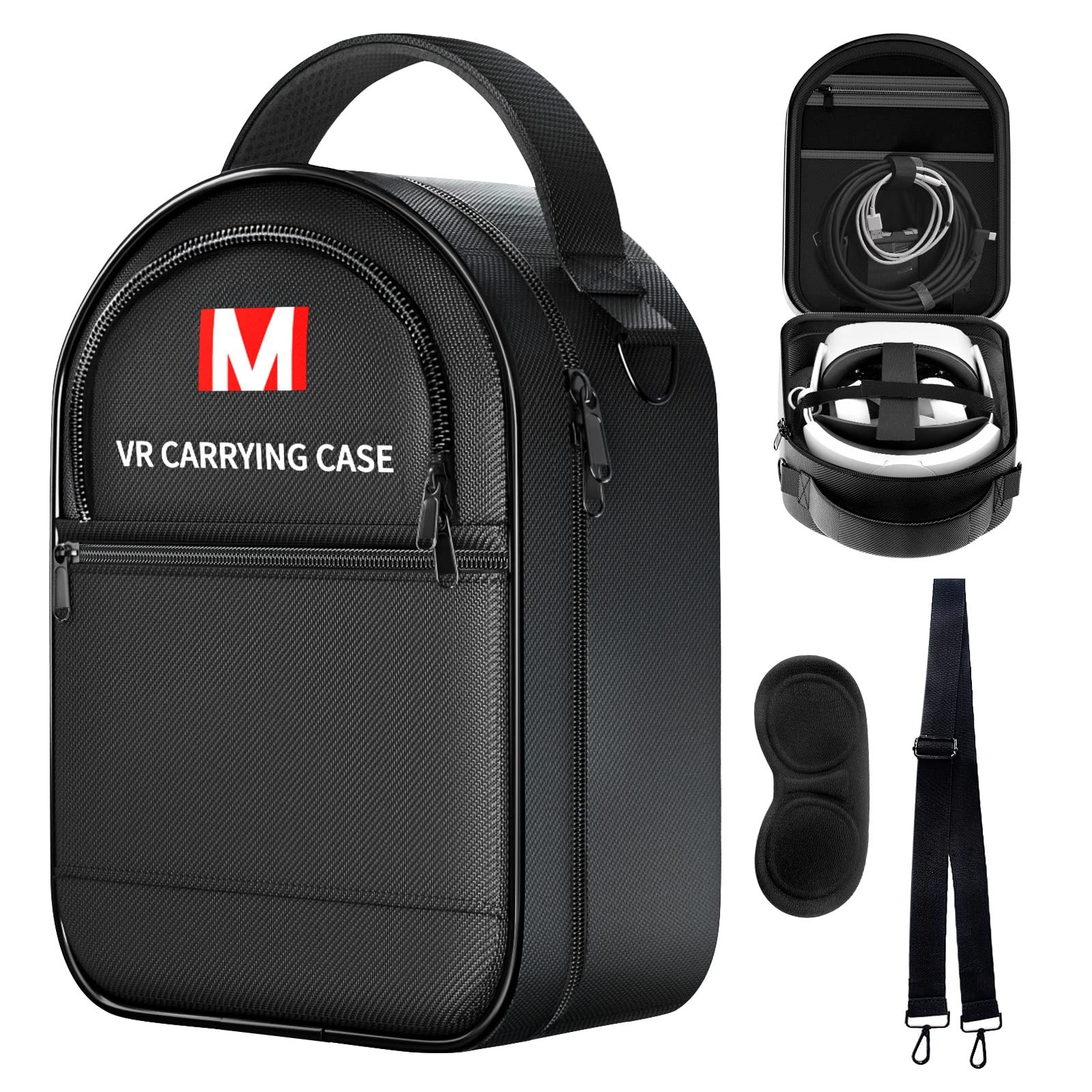 TOENNESEN Hard Carrying Case for Meta 8.3 x 5.5 x 12.2 inches, Glossy Black