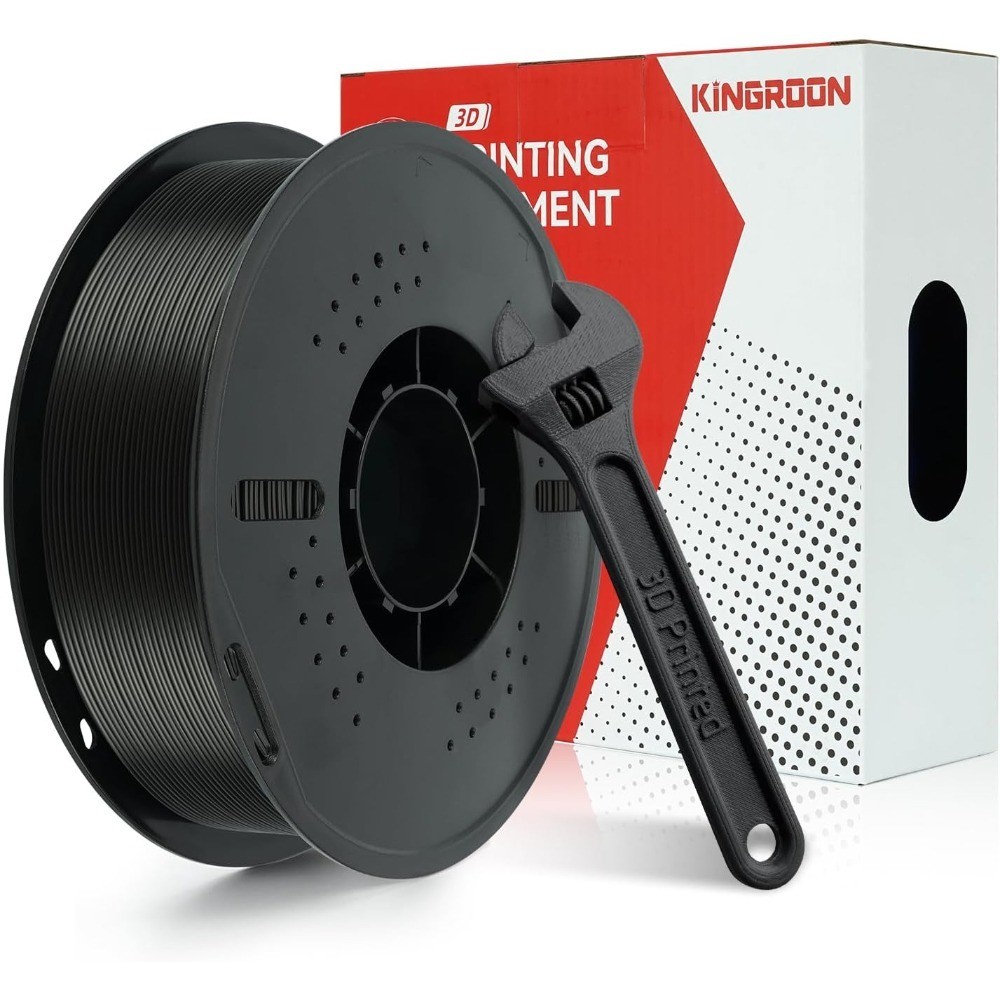 PETG 3D Printer Filament, High Strength, Low Warping, Odorless, 250g Black