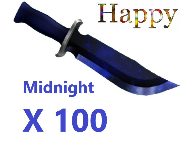 MIDNIGHT KNIFE X 100💙🖤FAST DELIVERY💙🖤MURDER MYSTERY 2 MM2 LEGENDARY R0BLX