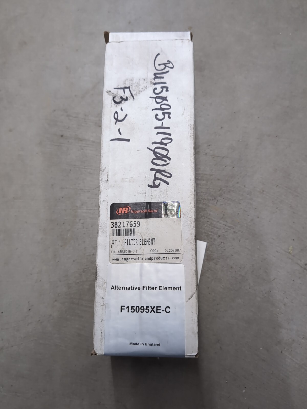 Finite OEM Ingersoll rand F15095XE-C FILTER ELEMENT Made in England 38217659