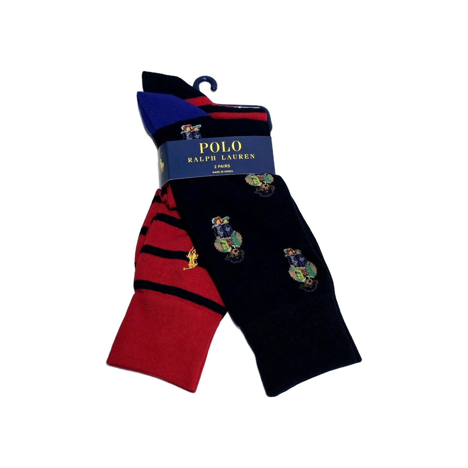 New Polo Ralph Lauren Polo Bear Men’s Crew Socks 2-Pack Dress NWT