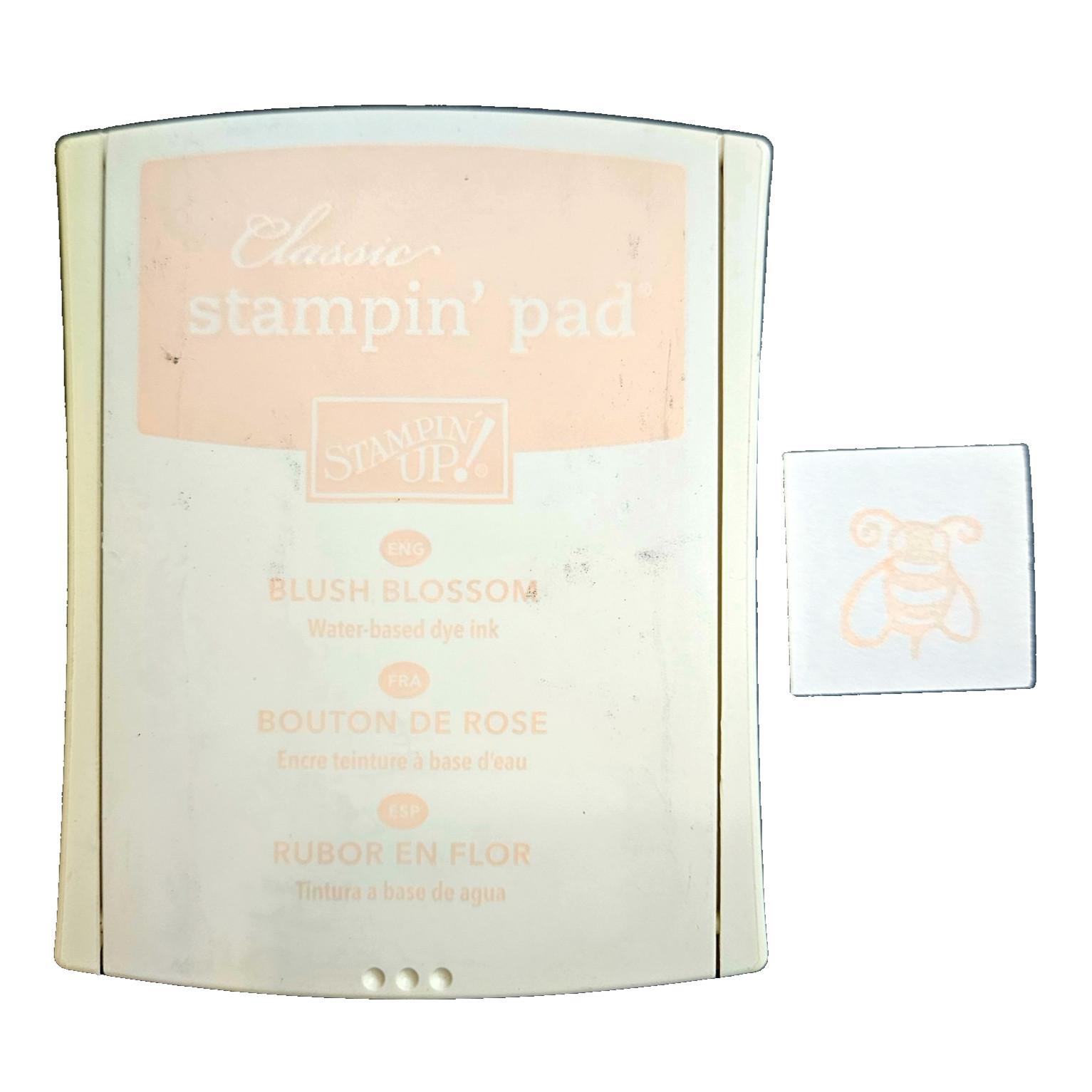 BLUSH BLOSSOM Stampin' Up! Classic Dye Ink Pad Pale Pastel Pink Peach gt3