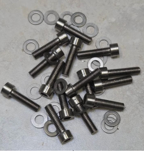 Titanium Allen key cap M6 x22 /18mm M5 x10mm Ti bolts + washers