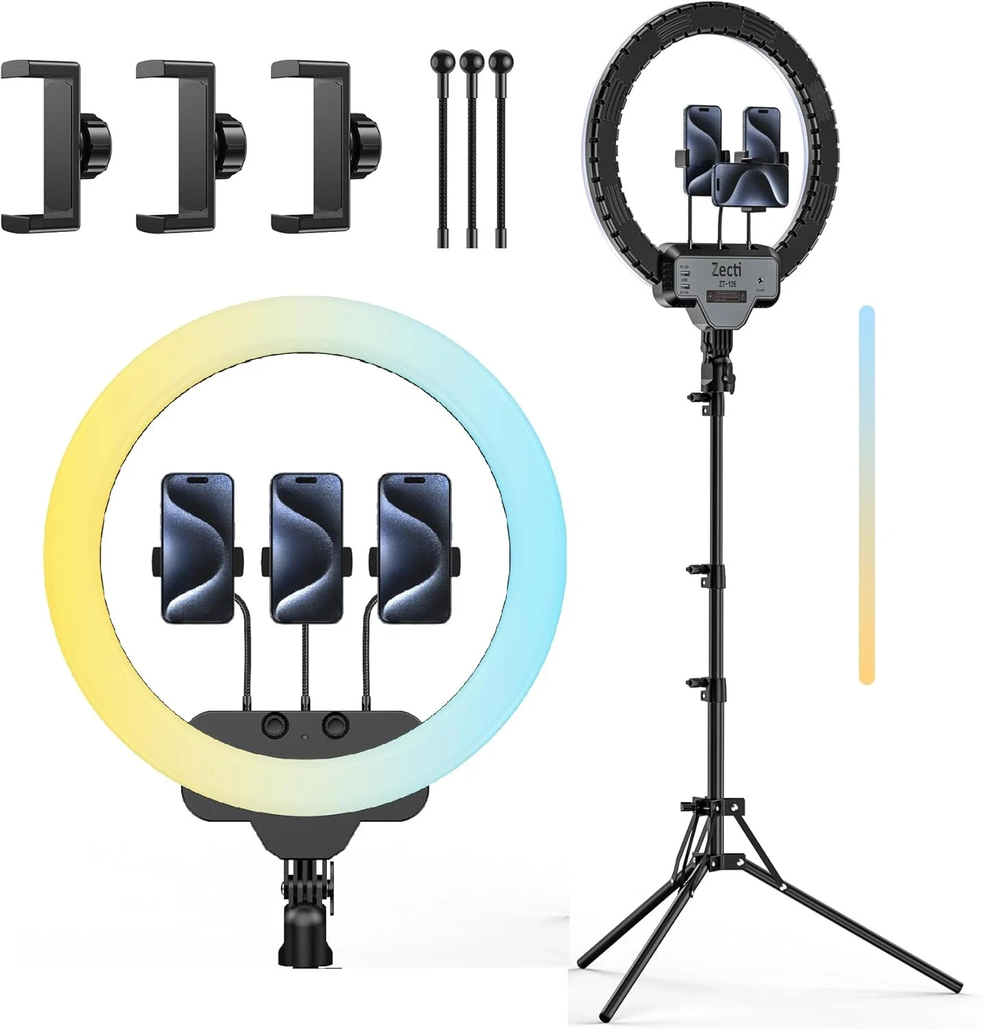 18 Inch RGB 36W  Ring Light For Video & Photo 2700K - 7000K 3D-45