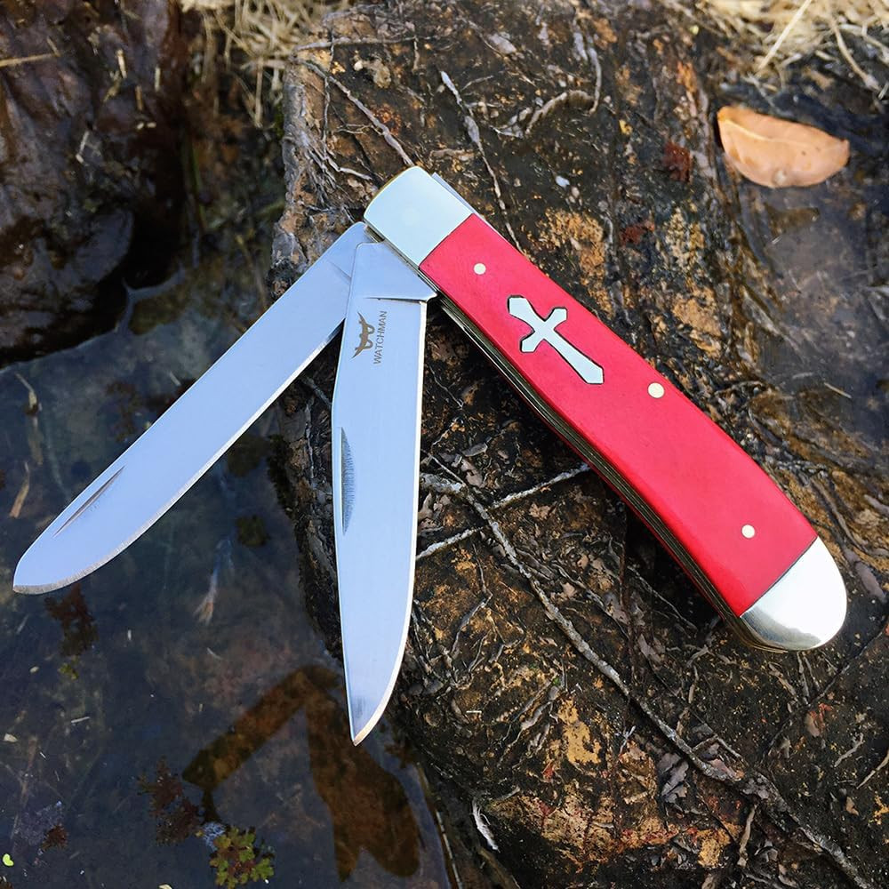W131 Two-Blade Large Trapper Slip Joint Knife Folding Pocket Knife with Authenti