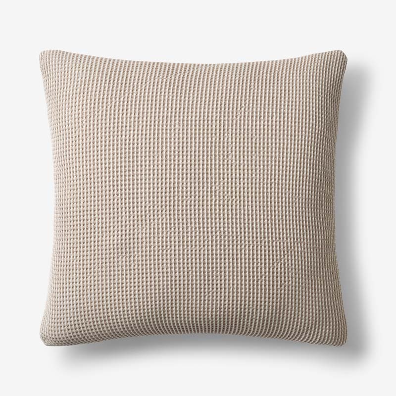 Cadence Solid Decorative Square Pillow Cover(Taupe)-TheCompanyStore|60224