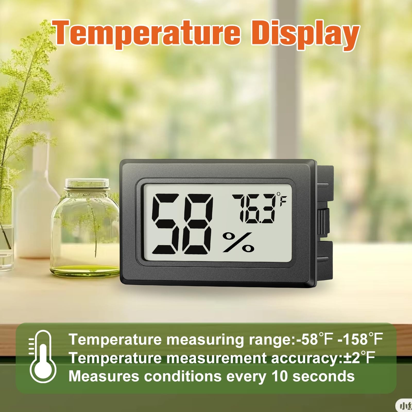 6 Pack Mini Hygrometer Indoor Humidity Meter, Small Digital Thermometer Humidit