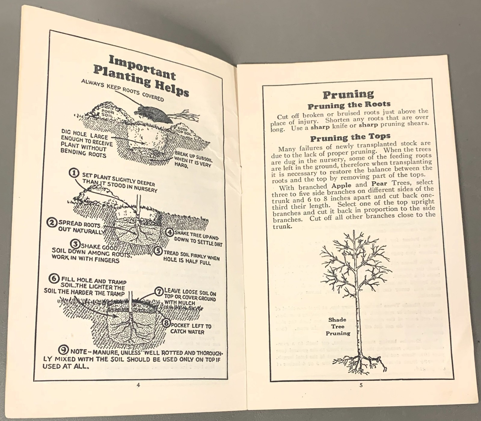 # K2553 SEARS, ROEBUCK & CO. BROCHURE, " PLANTING & PRUNING "