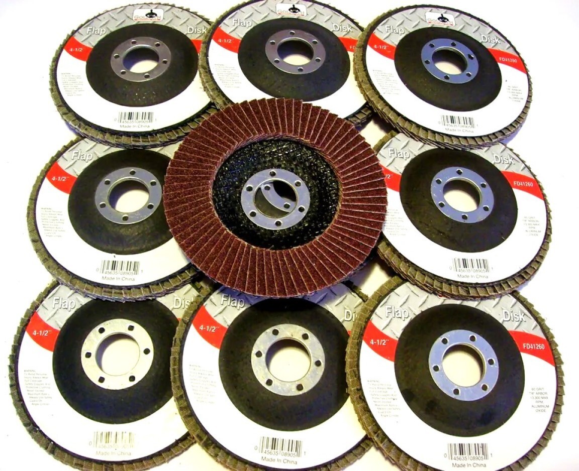 10 GOLIATH INDUSTRIAL 4-1/2" ANGLE GRINDER SANDING FLAP DISCS ABRASIVE 40 GRIT