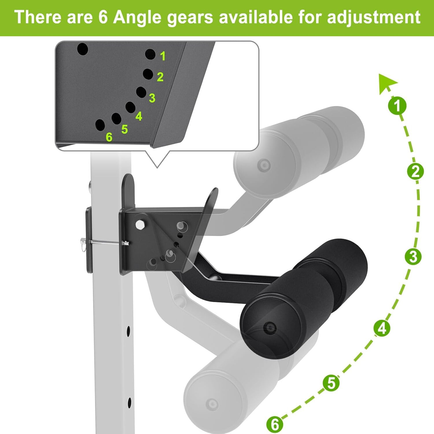 Nordic Hamstring Curl Squat Rack Attachment for Power Rack with 5/8" or 1" Hole