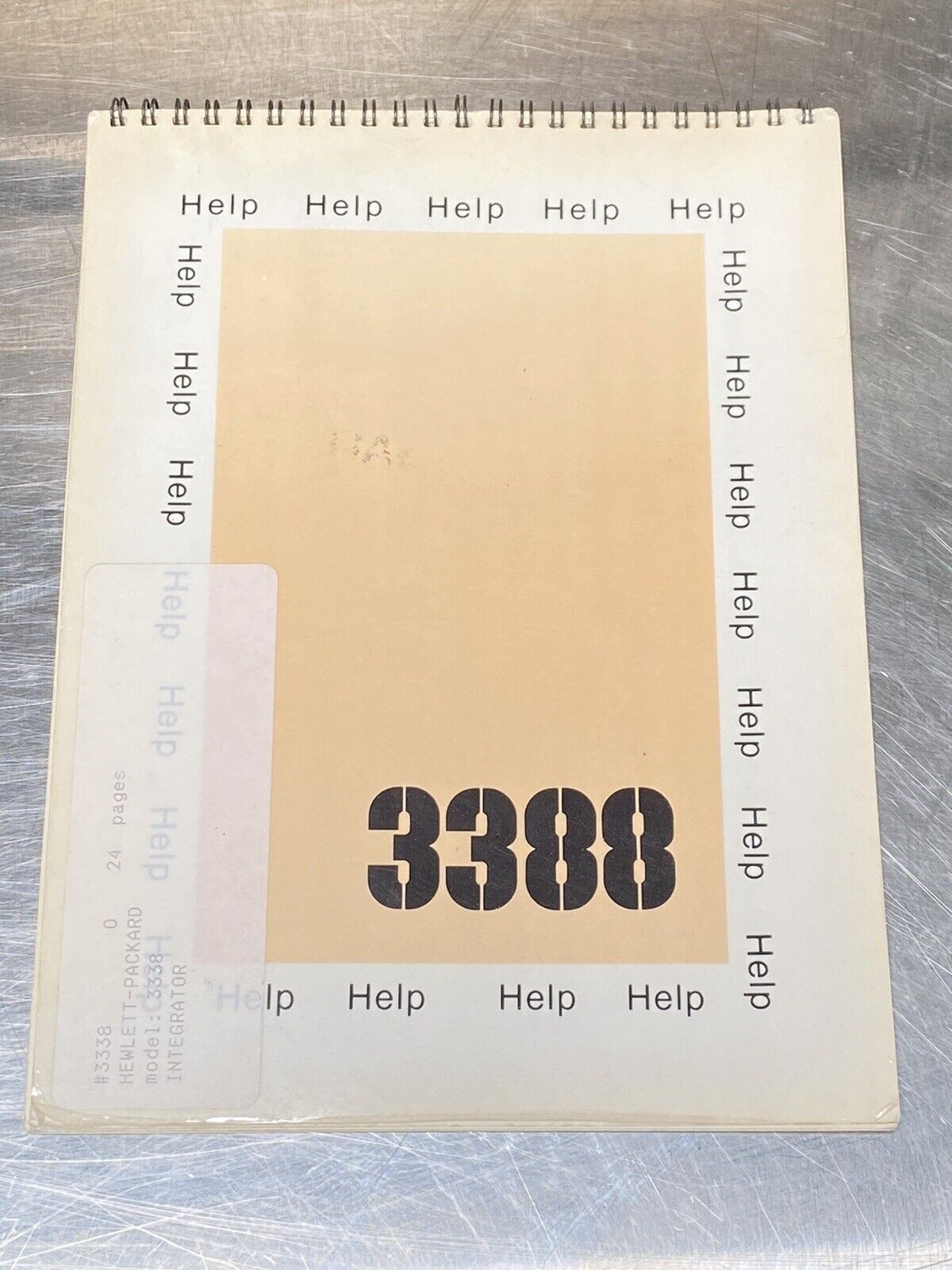 Hewlett Packard HP 3388 Integrator Help - Users Guide / Instruction Manual