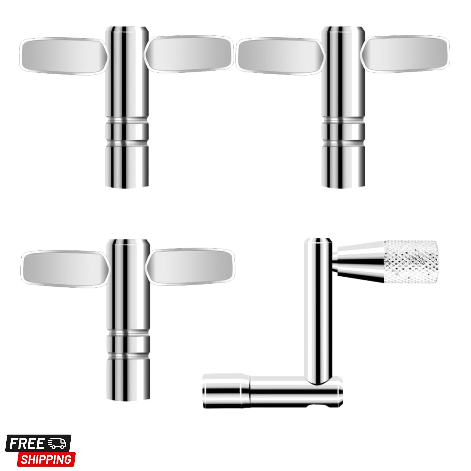 Drum Keys 3 Pack Universal Drum Tuning Key with Continuous Motion Speed Key