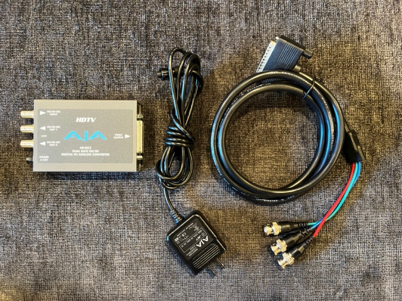 AJA HDTV HD10C2 Dual Rate HD/SD Converter With PSU and Breakout Cable
