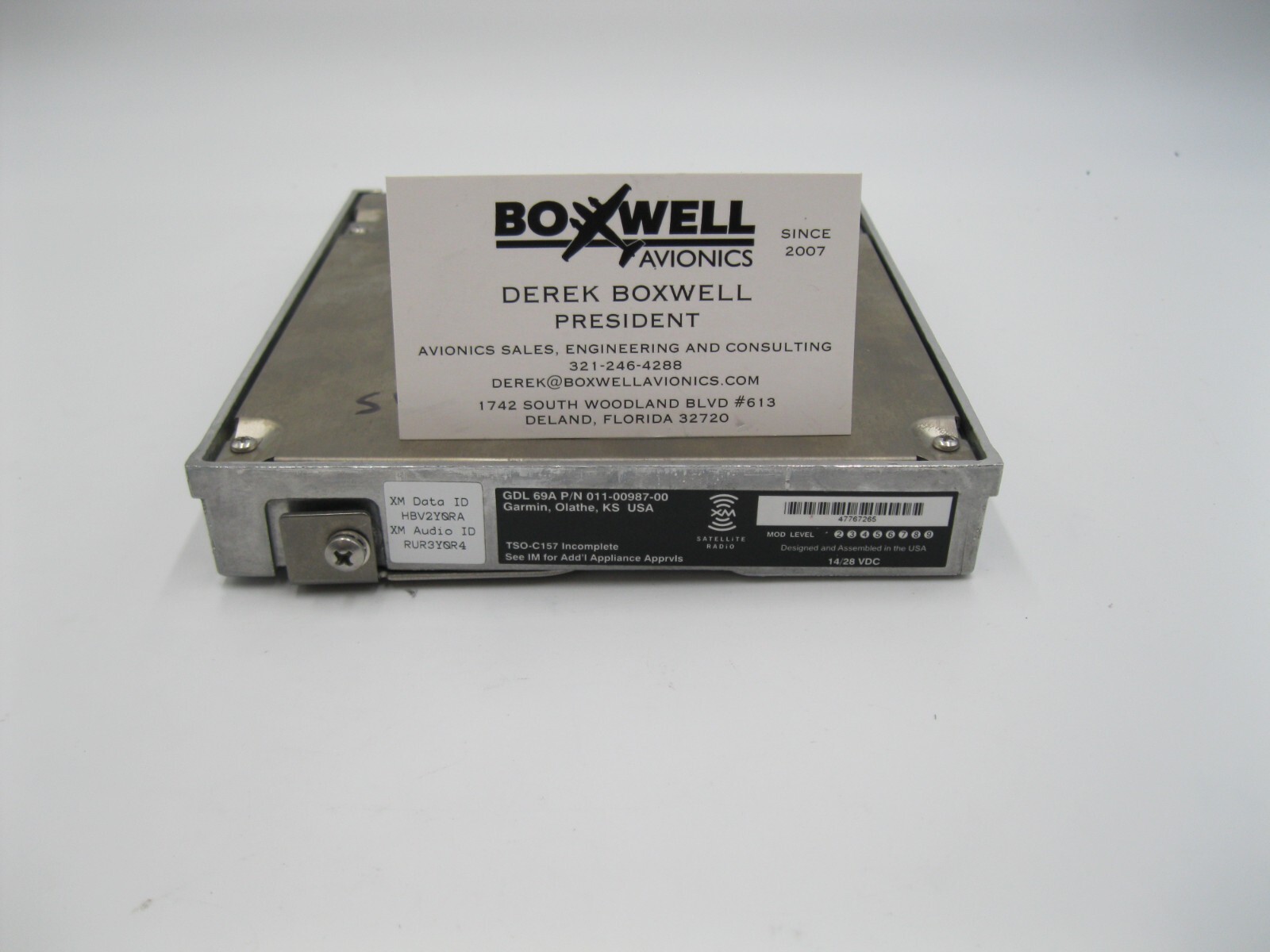 GARMIN GDL69A PN: 011-00987-00 XM WEATHER MUSIC RECEIVER LATEST SW UNIT ONLY