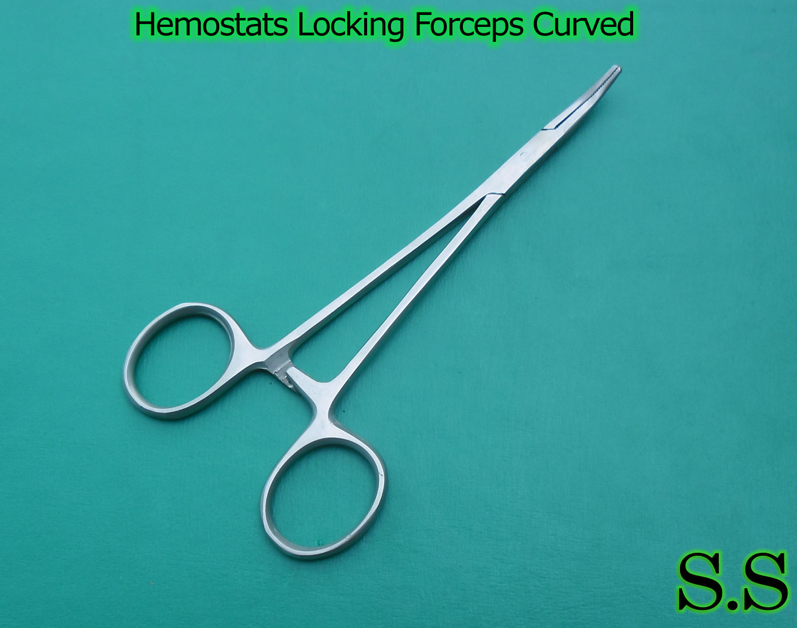 (10) 5" Curved Hemostats, Locking, Stainless Steel