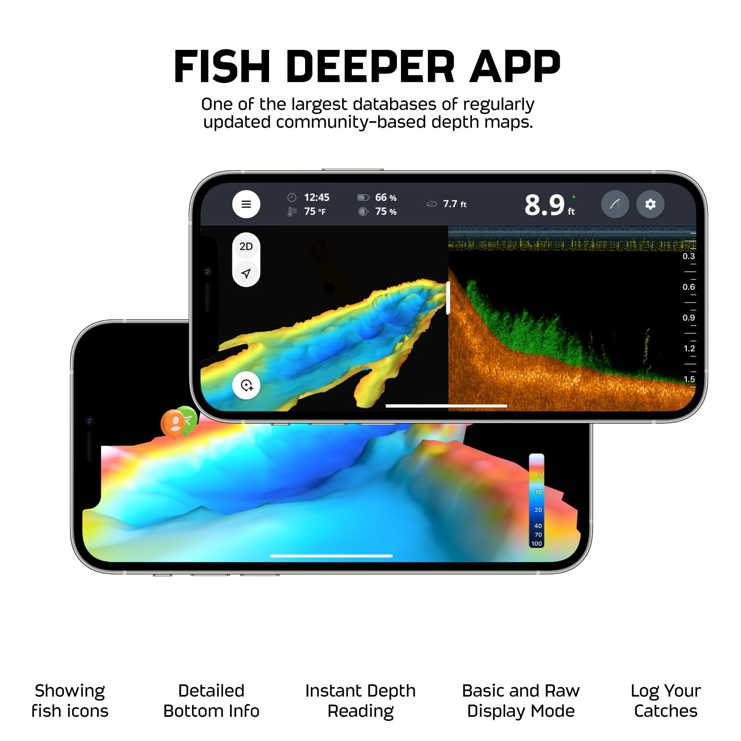 Deeper MAX Castable GPS Fish Finder– Portable Chirp Sonar Depth and Fish