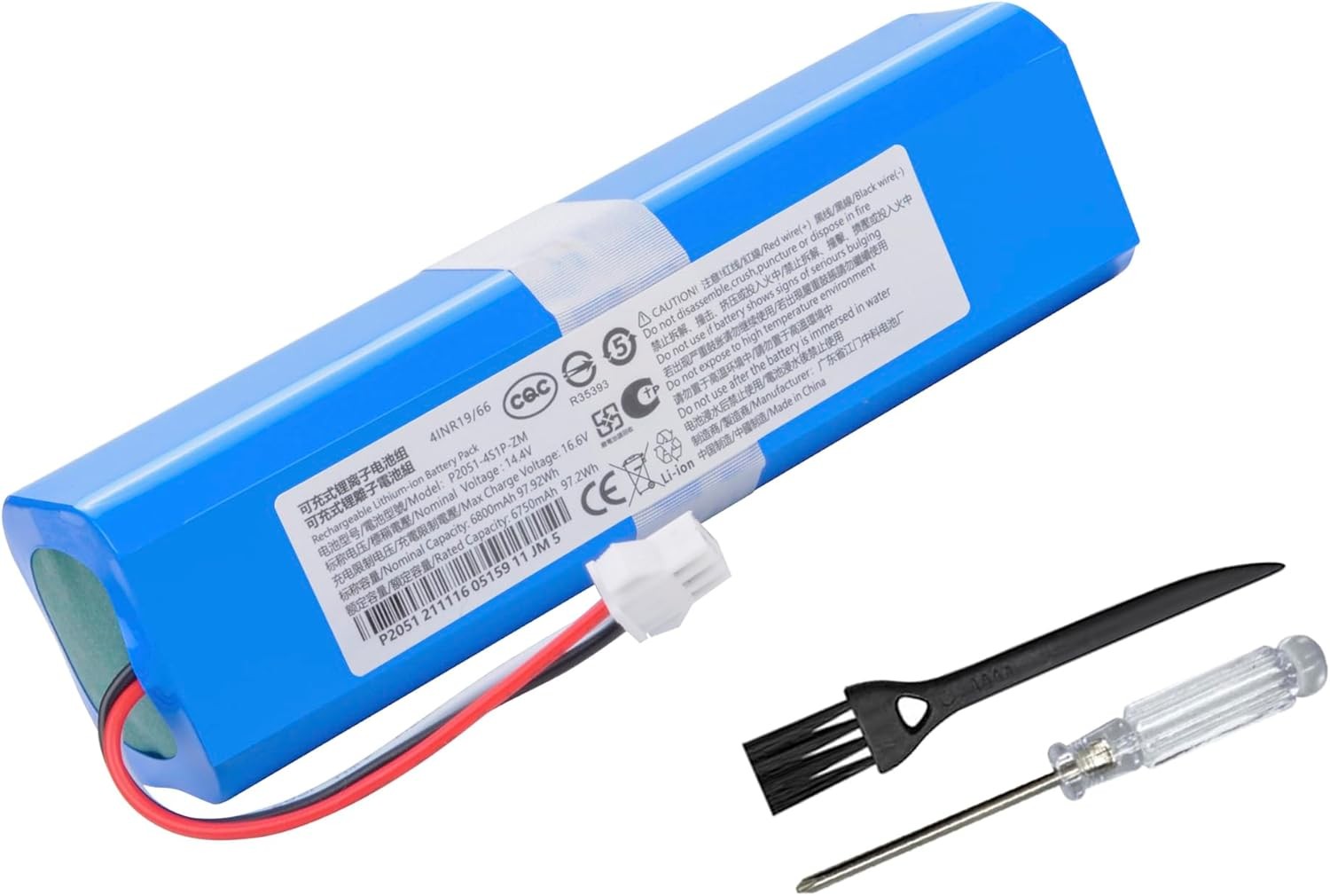 6800mah Vacuum Cleaner Battery for AIRROBO T10 Robot Vacuum Cleaner 14.4V