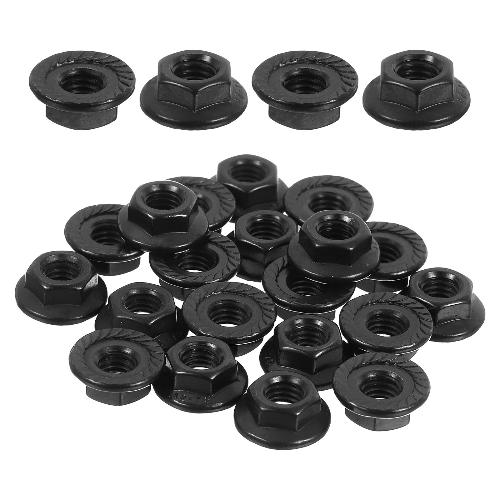 20 Pcs M5x0.8mm Serrated Flange Hex Lock Nuts 304 Stainless Steel Nut for Repair