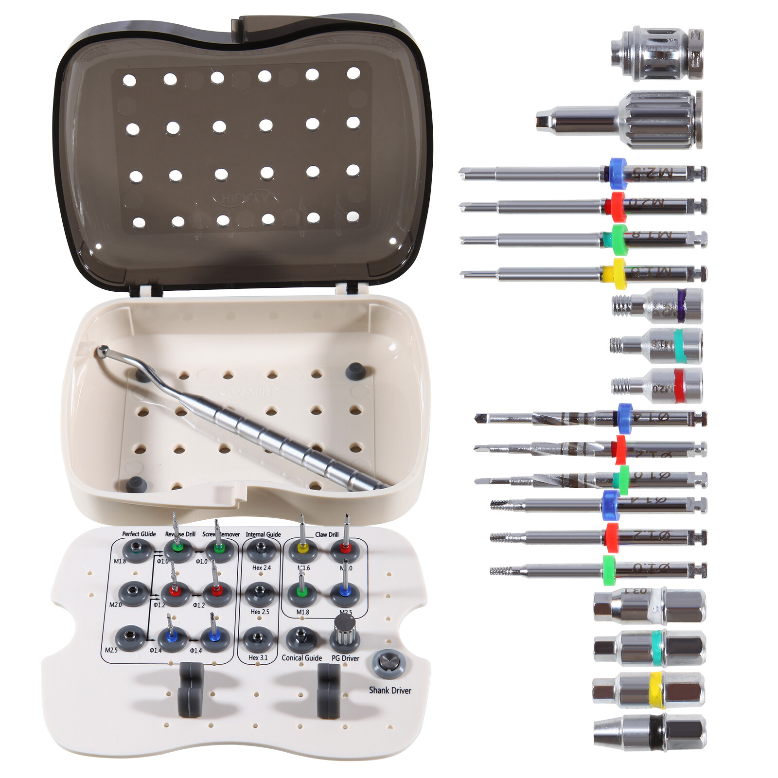 Dental Implant Broken Screw Remover Kit Reverse Drill Guide Driver Neobiotech SR