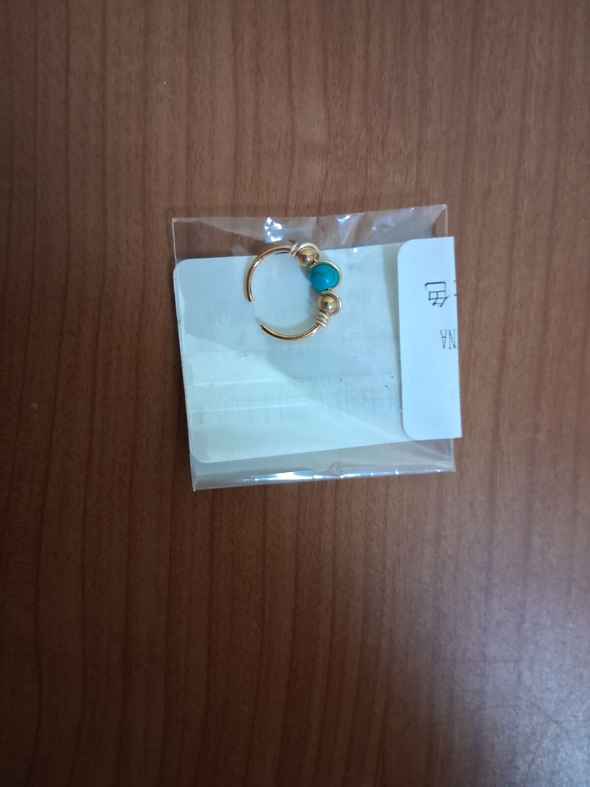 Toe Ring Clip on 12mm Metal with Blue Stone Loop Jewelry Piercing