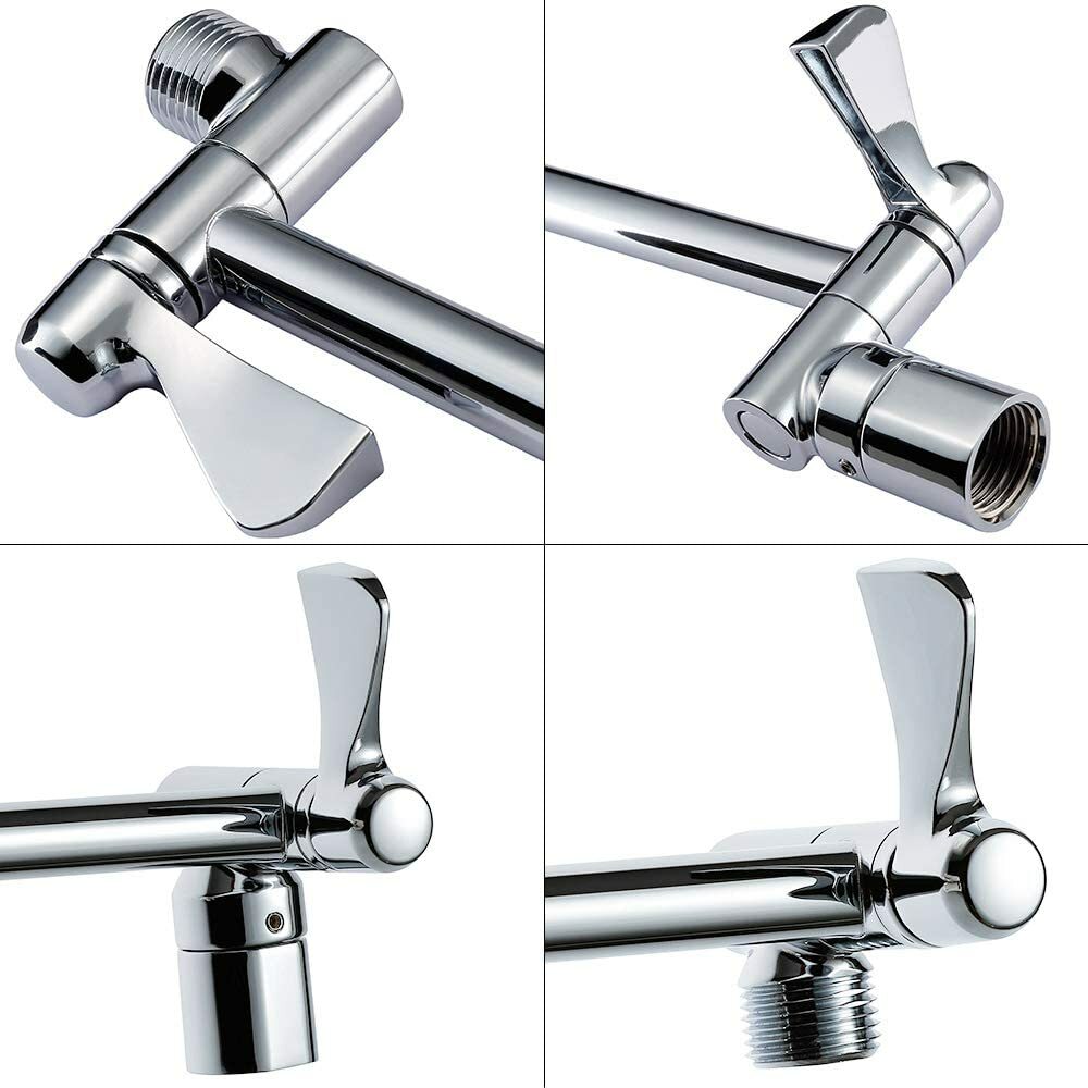 11" Solid Brass Shower Head Extension Arm with Lock Joints Adjustable Height