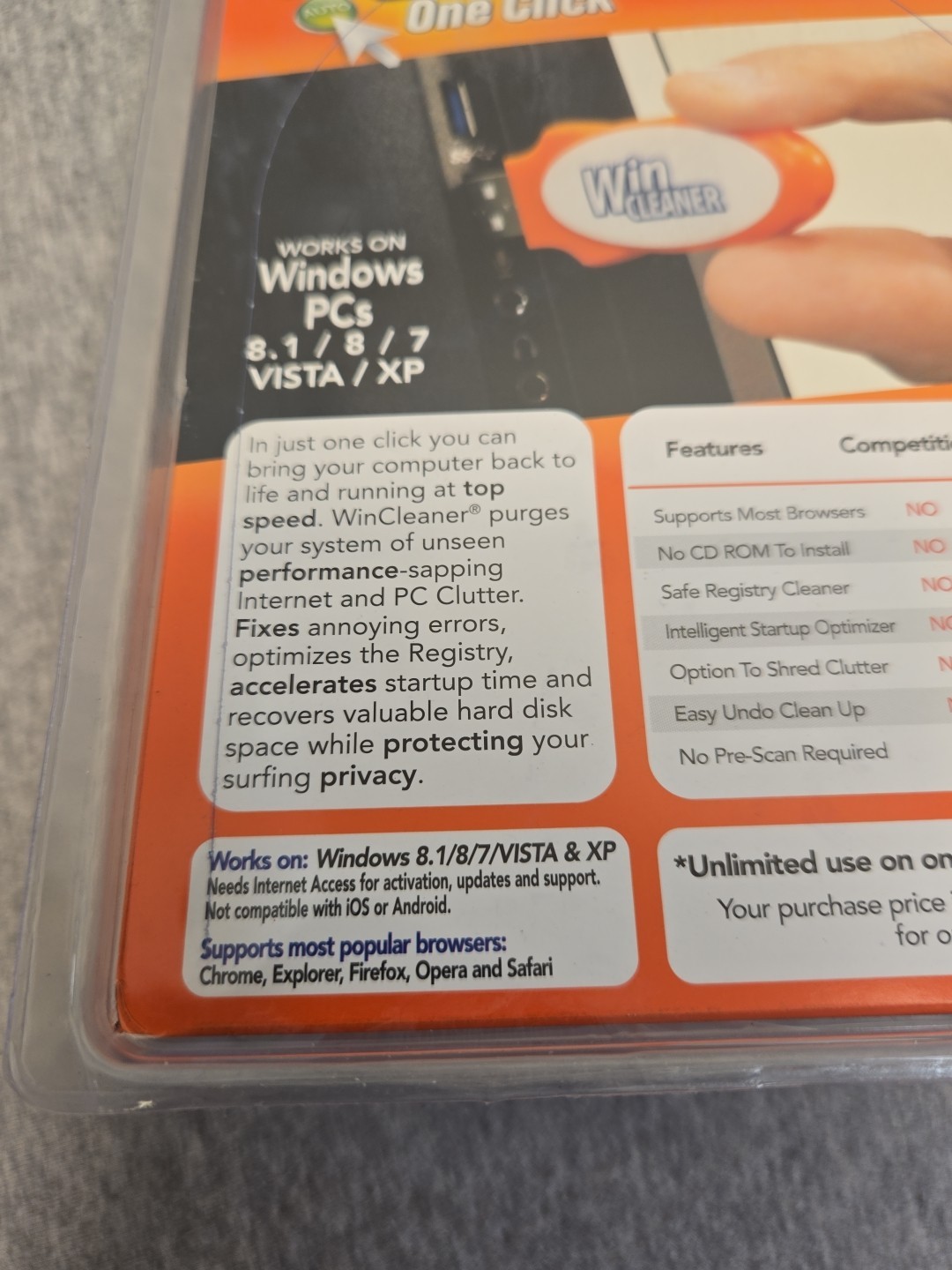 Win Cleaner, USB-One Click, Fast & Easy Computer Clean,Optimize, Repair (K136)