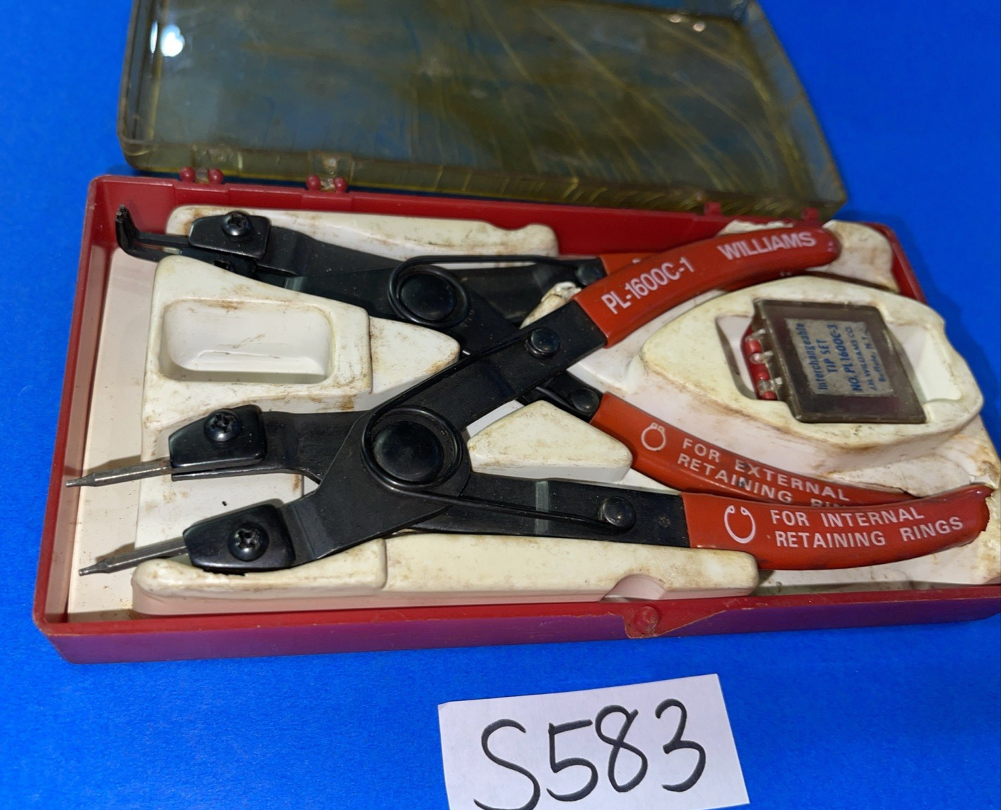 WILLIAMS CO TOOLS SNAP RING INTERNAL AND EXTERNAL PLIERS SET