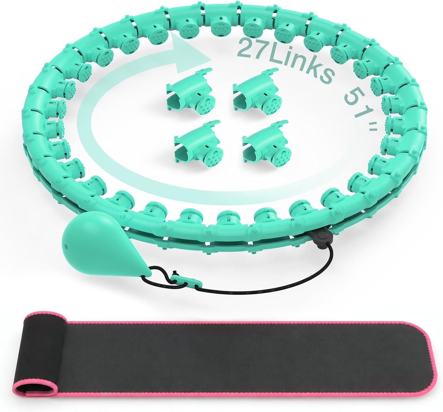 Smart Weighted Hula Hoop Weight Loss Infinity Fitness Hoop 27 Links Sweat Belt
