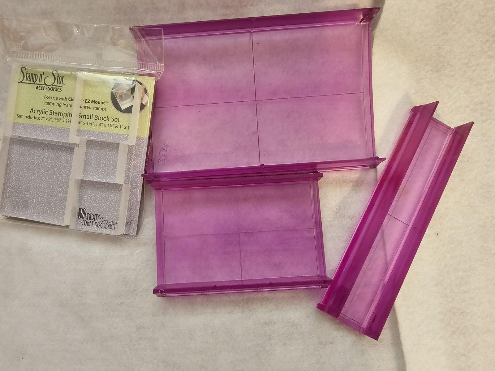 Stamping Platform 3 sizes Rock A Blocks, Acrylic 5 Block Set Crafters Companion