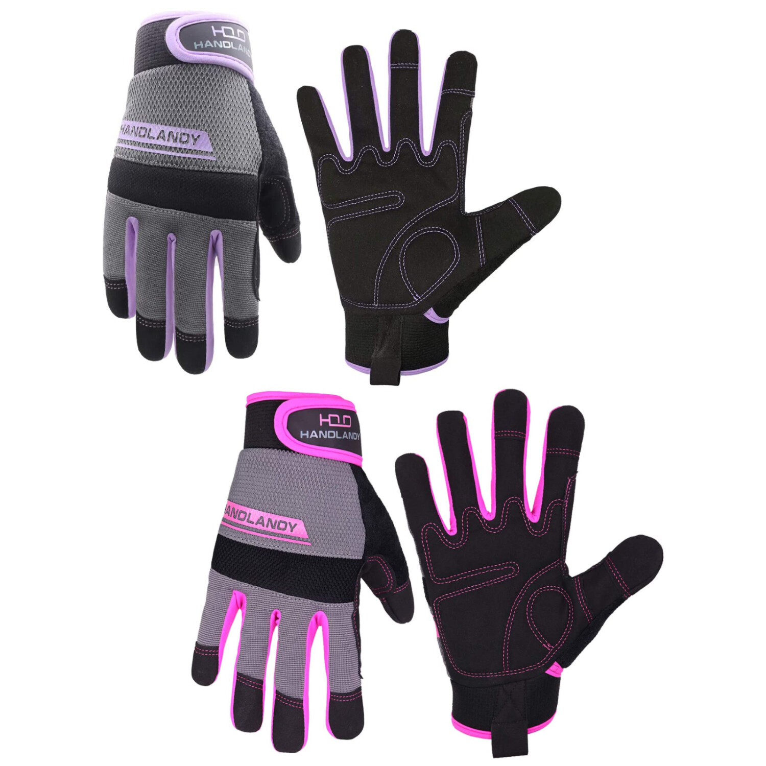 HANDLANDY Utility Work Gloves Women Yard Gardening Gloves Mechanic Working Glove