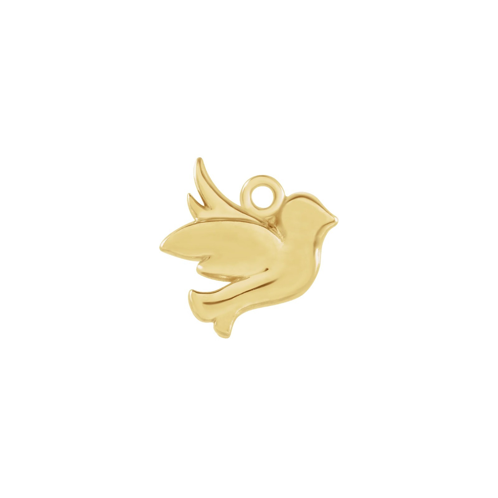 10K 14K 18K Gold, Platinum & Silver Right Bird Dangle