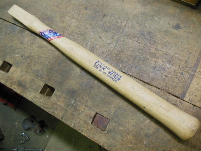 vintage Link #1029 EXCELSALL 18" hickory nail hammer handle old carpenter tool